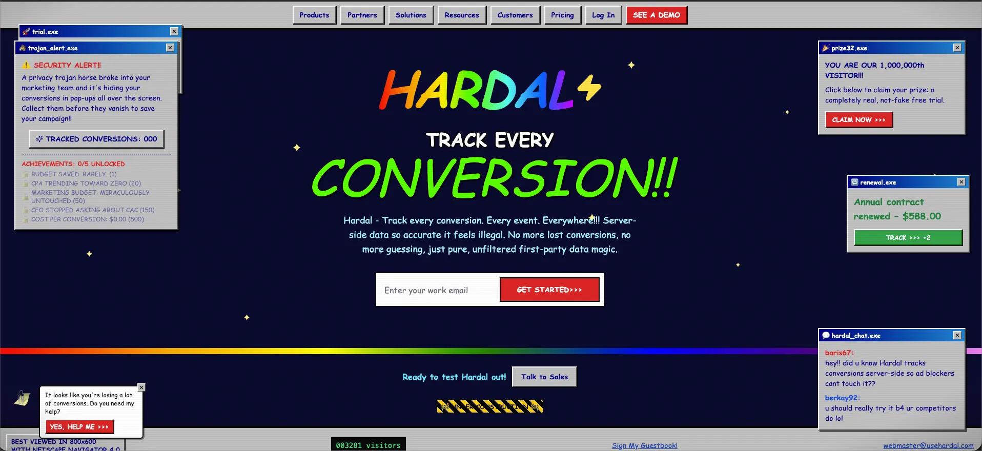 The Hardal 90s throwback page
