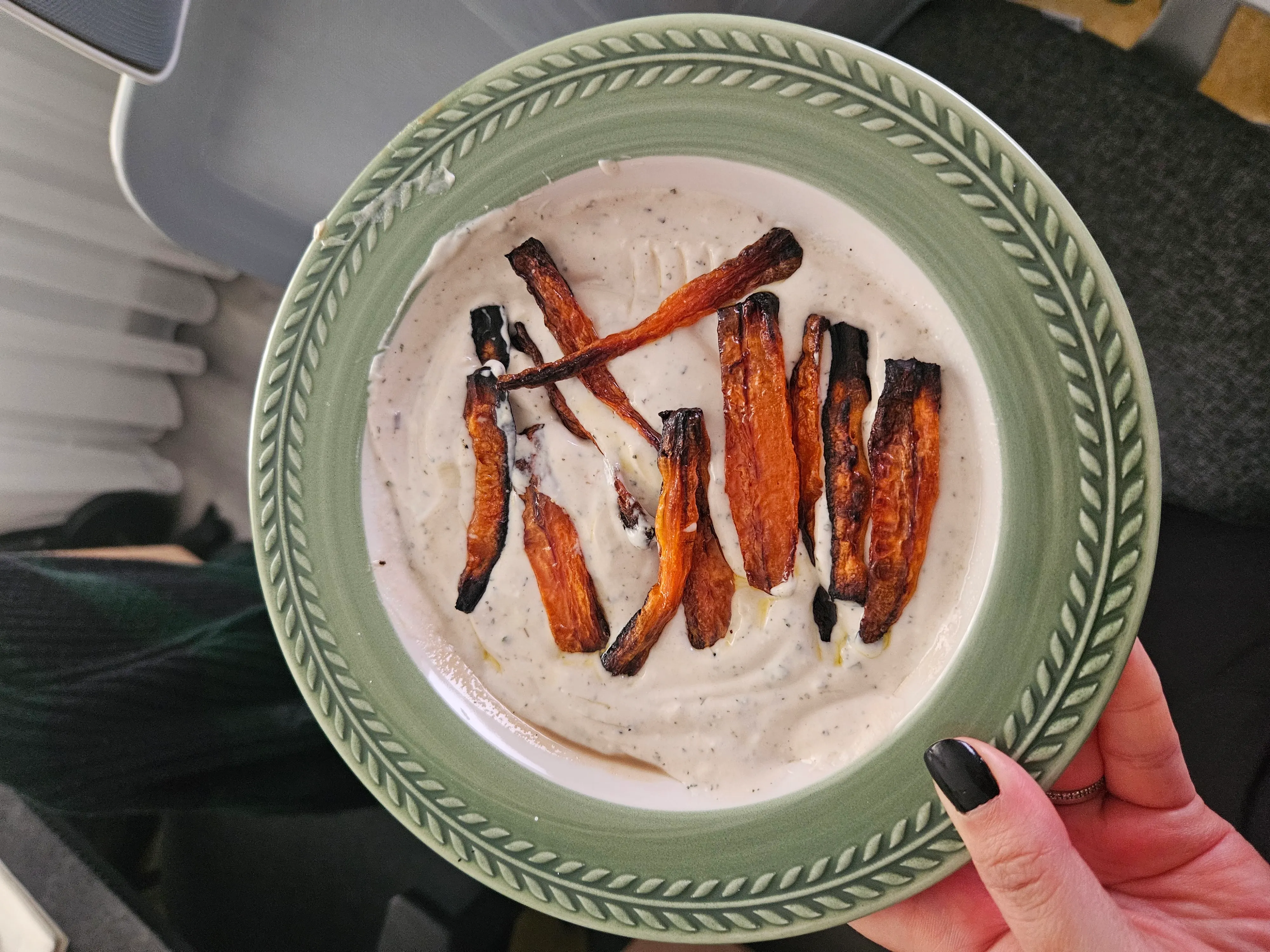 Yogurt Tahini Roasted Carrots