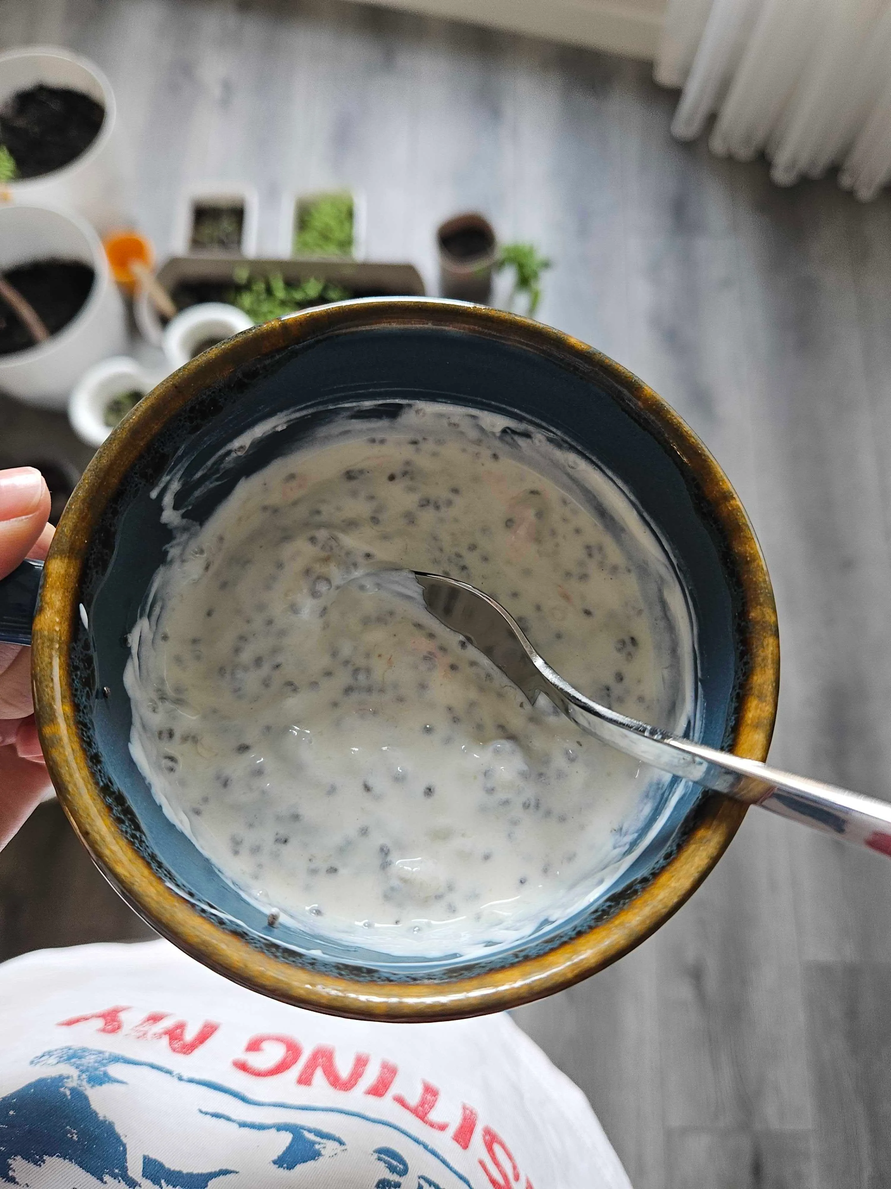 Quark Banana Honey Chia Bowl
