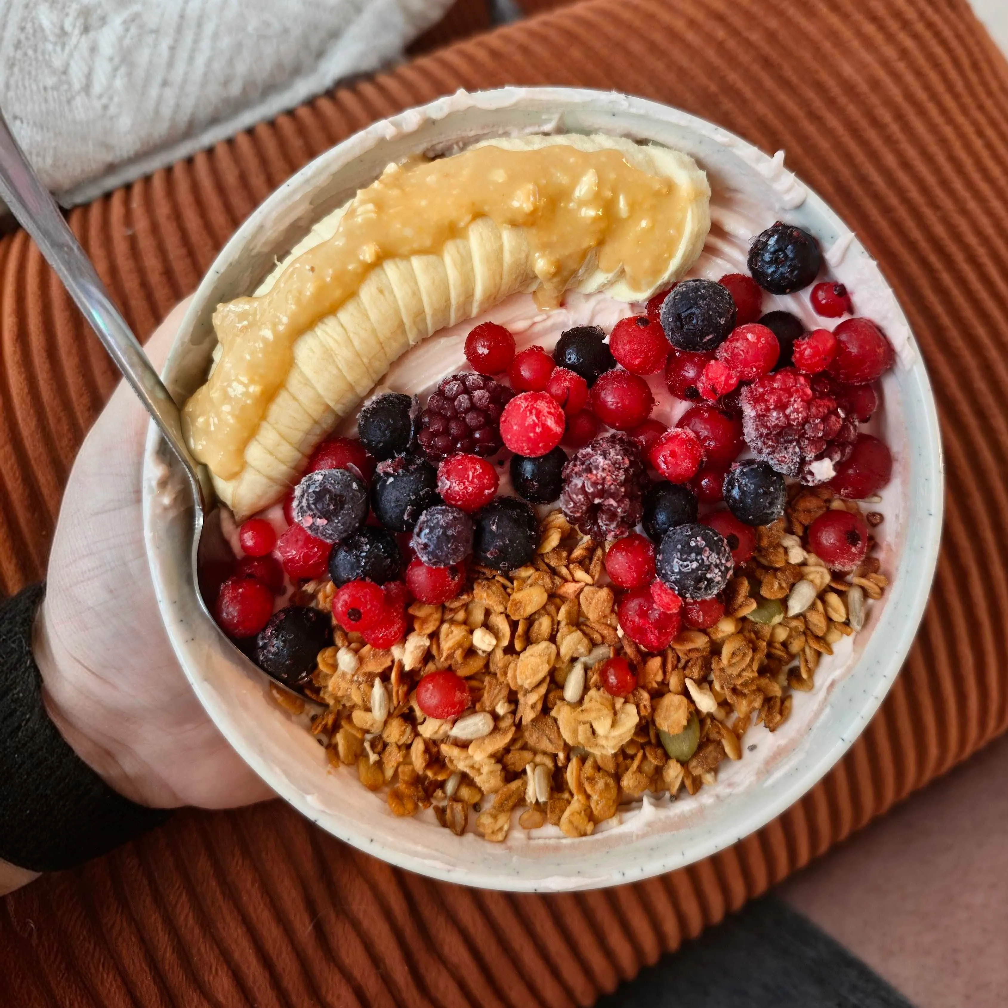 Banana Berry Protein Yogurt Bowl