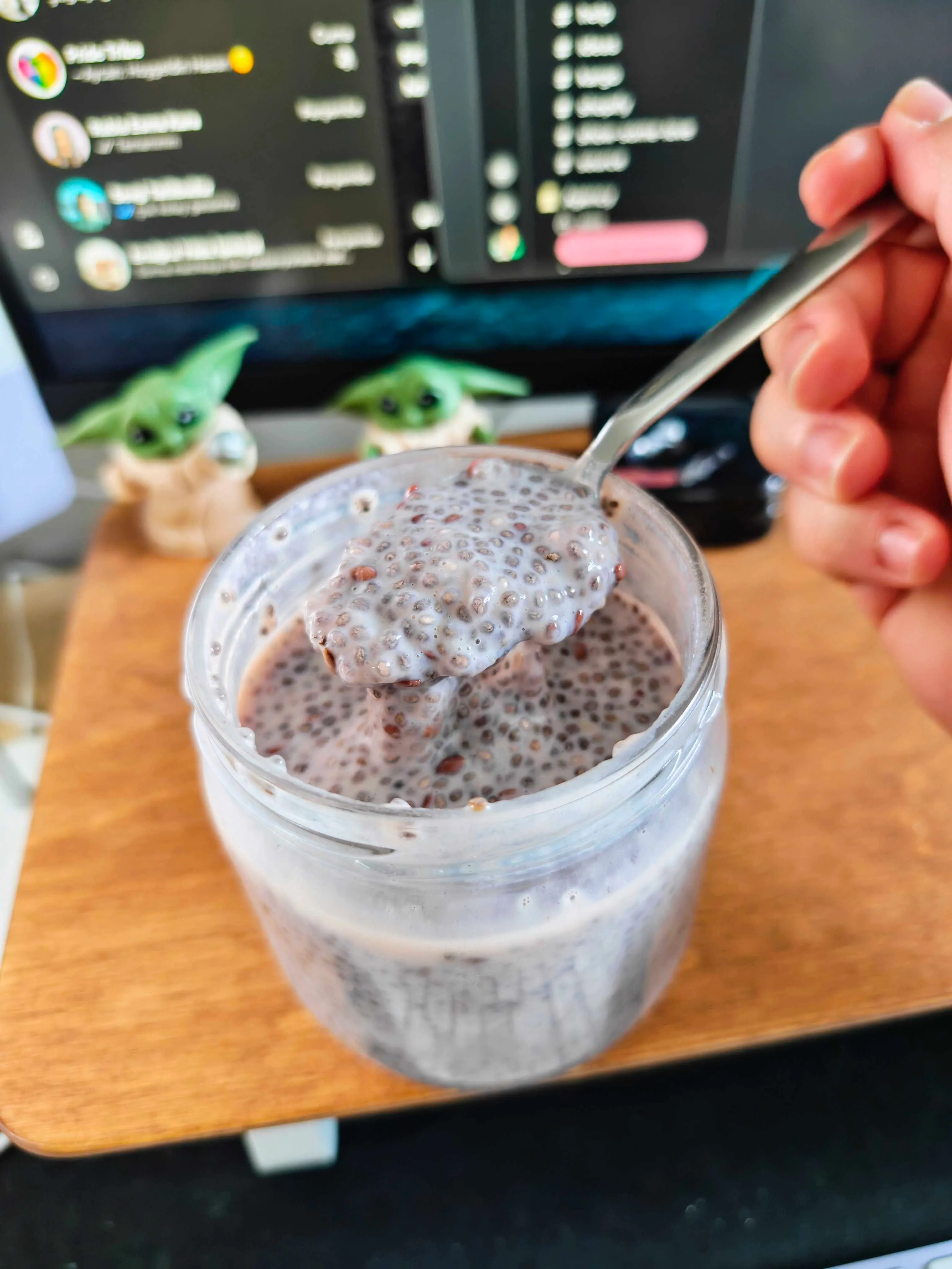 Strawberry Chia Protein Pudding