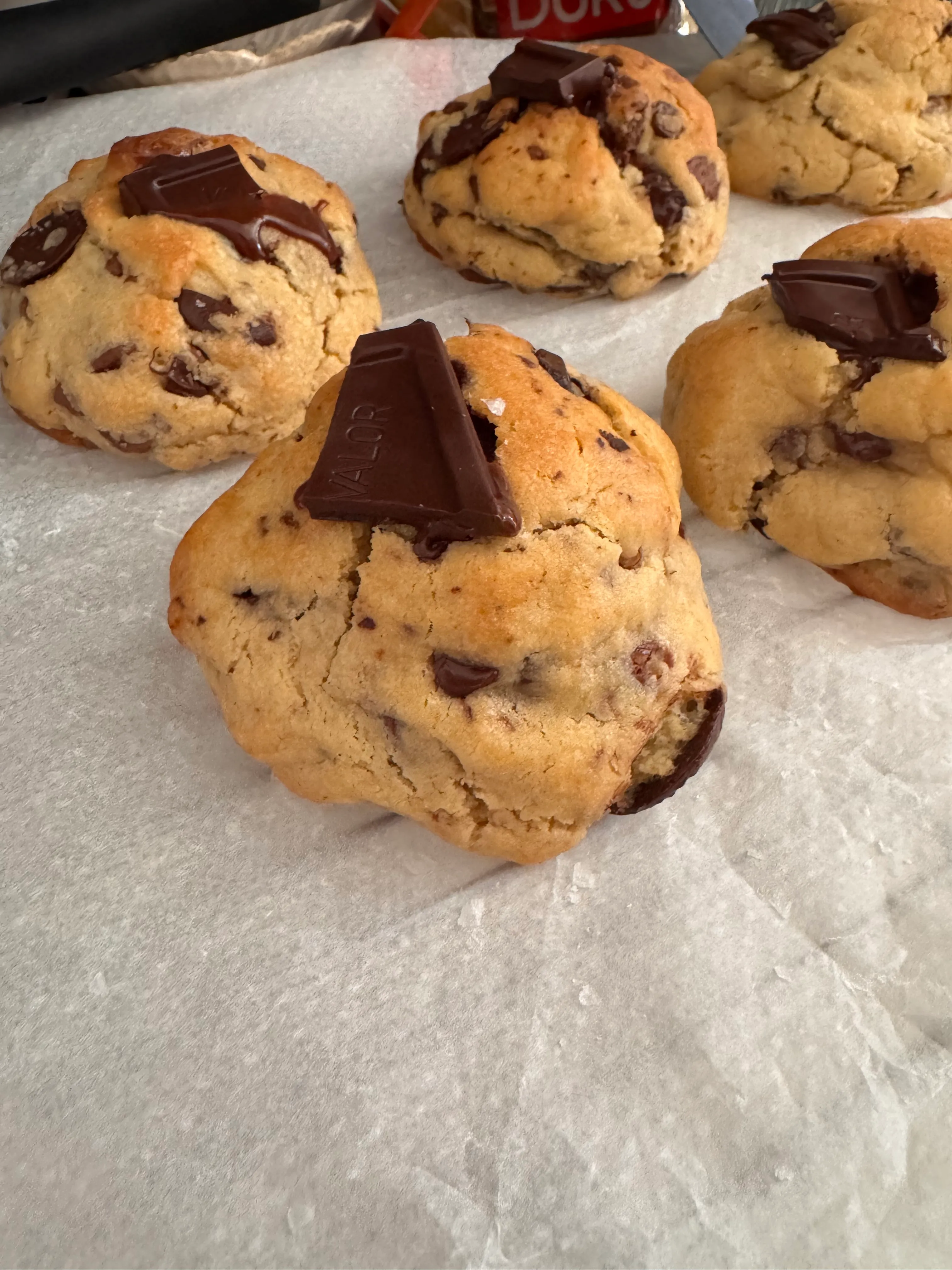 Caramel-Stuffed Chocolate Chip Cookies